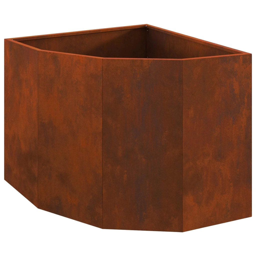 Vaso d'angolo Ruggine 60 x 60 x 50 cm acciaio corten 883667