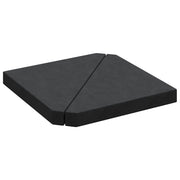 Piastre per Parasole 2 pz in Granito Triangolare 14 kg Nero CFW1446812