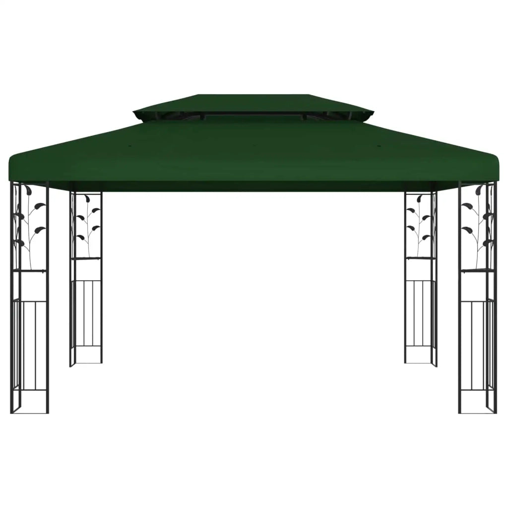 Gazebo 3,97 x 2,96 x 2,68 m Verde Poliestere e Acciaio 42030528