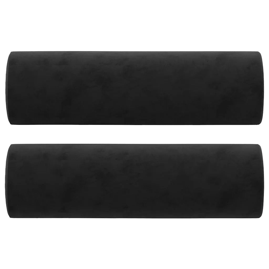 Divano a 2 Posti con Cuscini-Sofa 2 Posti con Cuscini Nero 140 cm in Velluto 885311