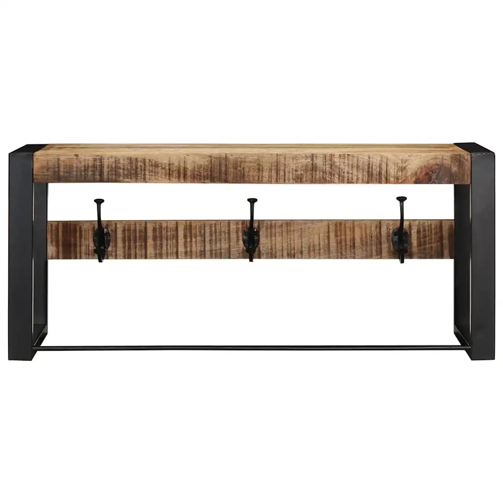 vidaXL Appendiabiti 80x35x35 cm in Legno Massello Grezzo di Mango