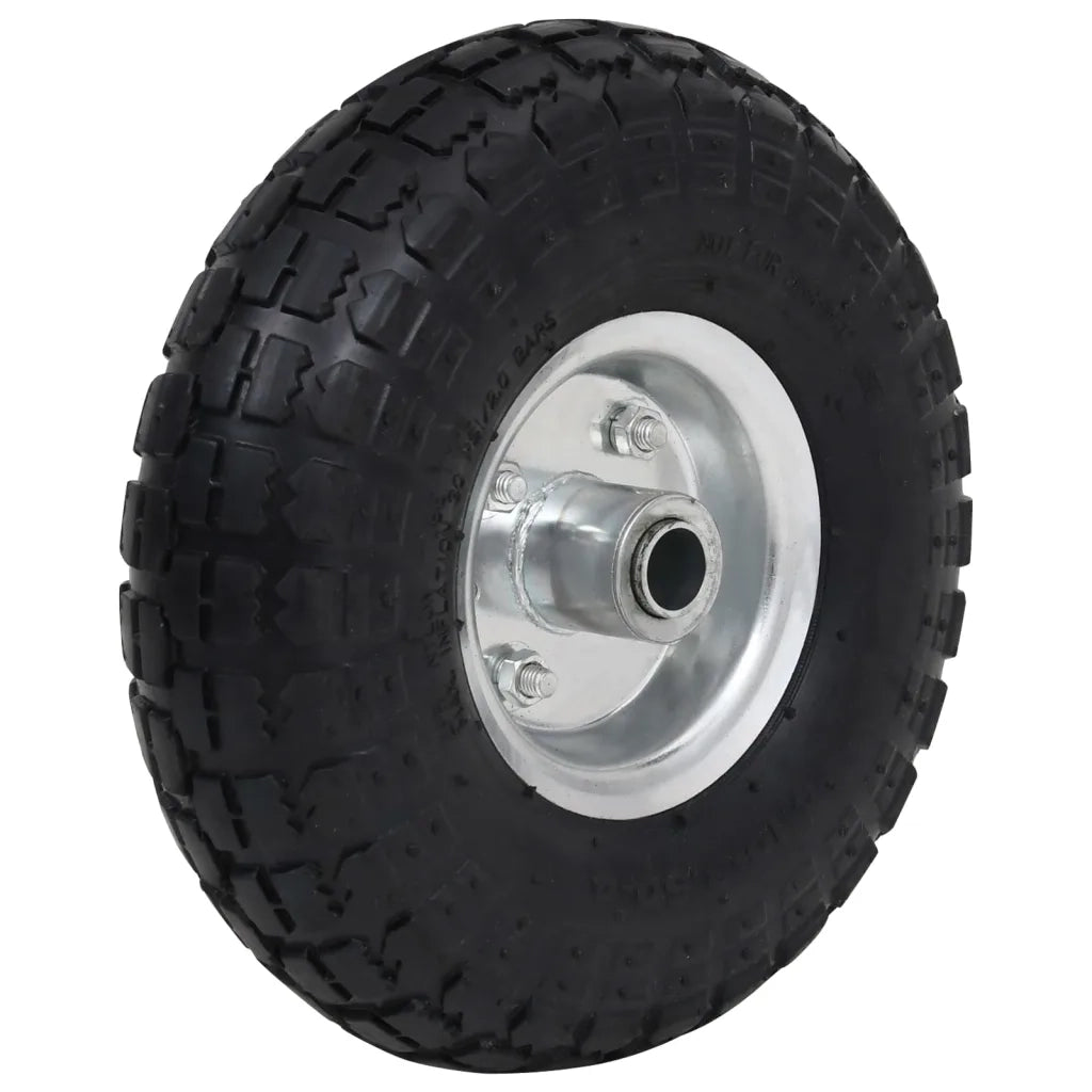 Ruote Carrello a Mano 2 pz in Gomma 4.10/3.50-4 (260x83) 142975