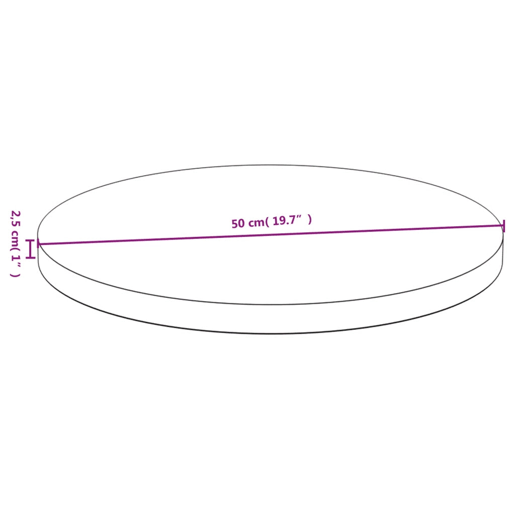 Dessus de table Ø50x2,5 cm bambou