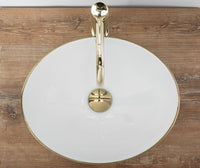 Lavabo Da Appoggio Rea Sofia Brush Gold