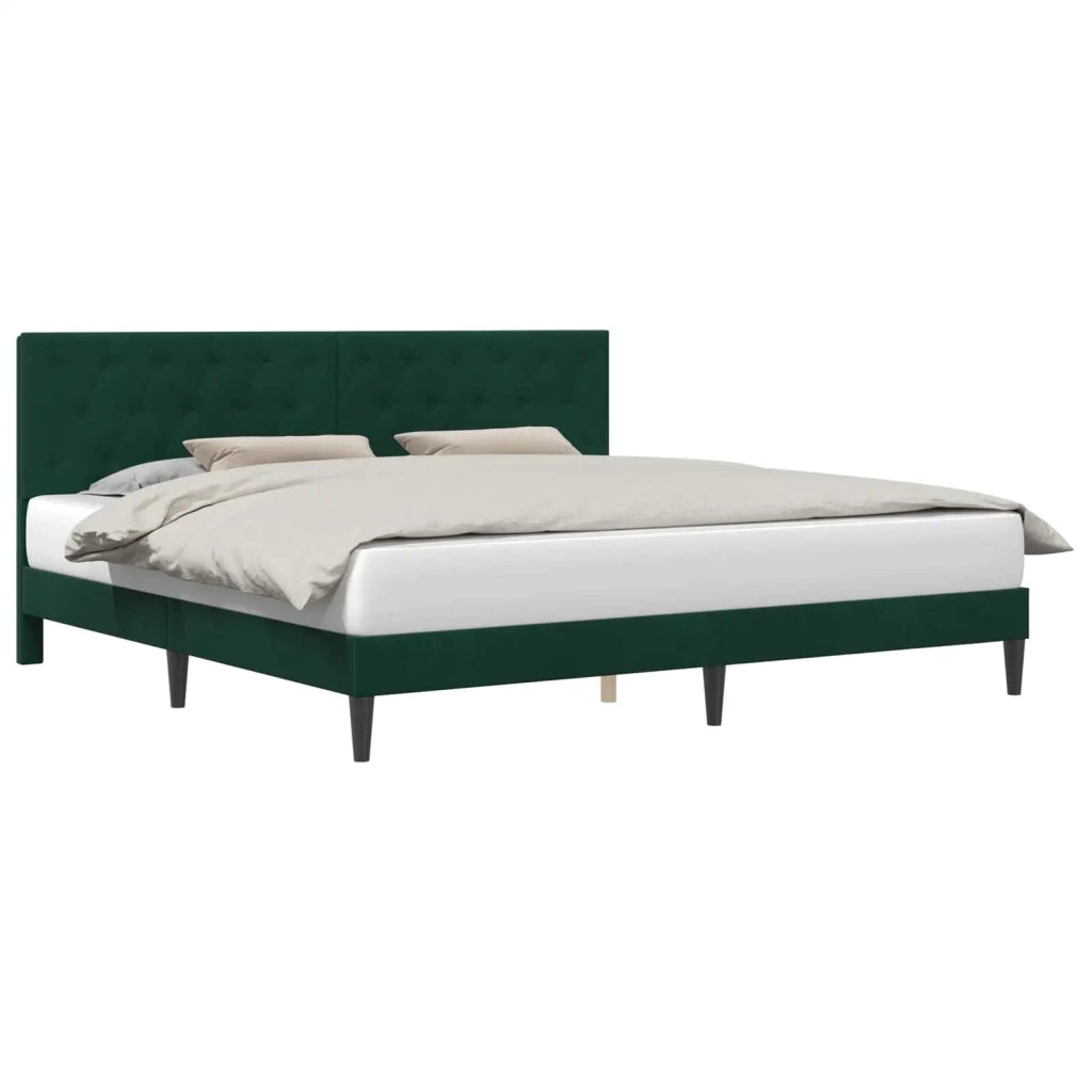 Struttura del letto-Giroletto Verde Scuro 180 x 200 cm Velluto 387858