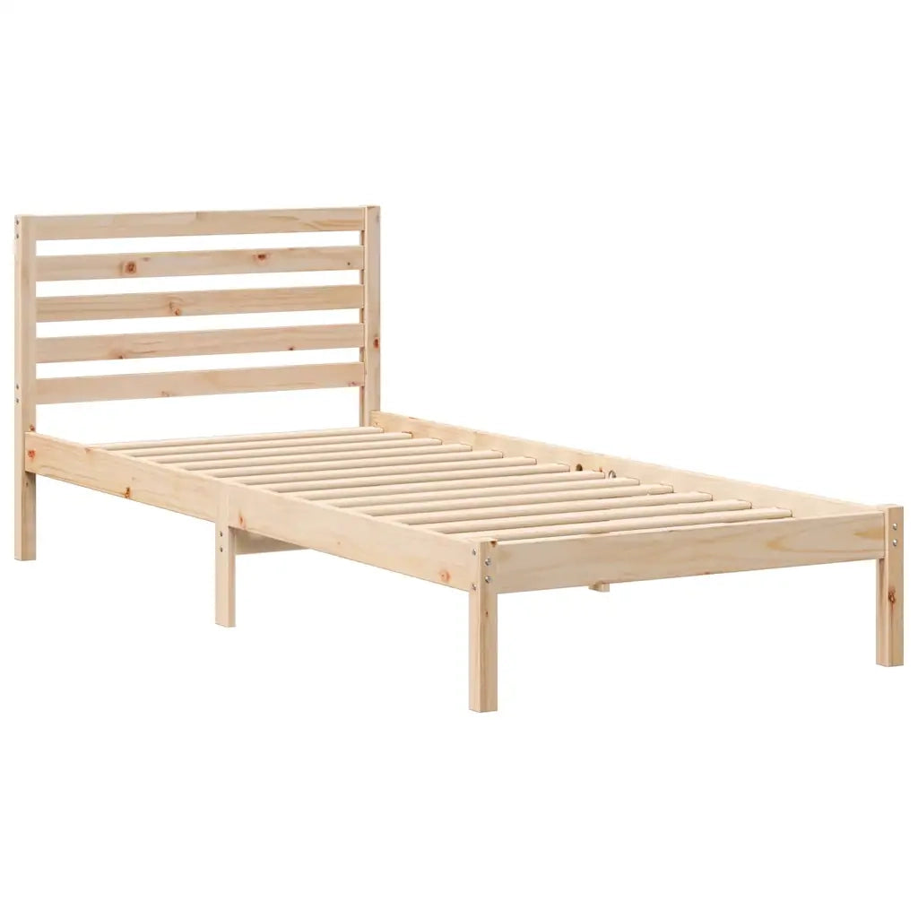Struttura del letto-Giroletto Marrone 100 x 220 cm Pino massello 437759