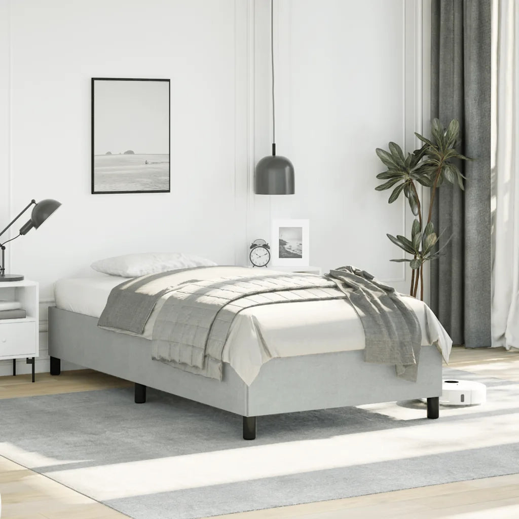 Struttura letto senza Materasso Grigio Chiaro 100x203 cm singolo XL Velluto 347351
