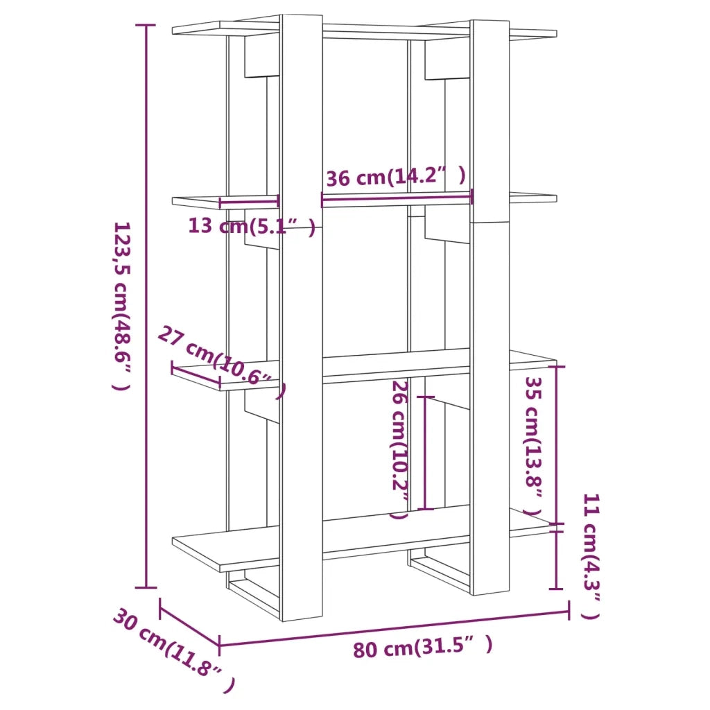 Libreria/Divisorio Bianco 80x30x123,5 cm cod mxl 9947