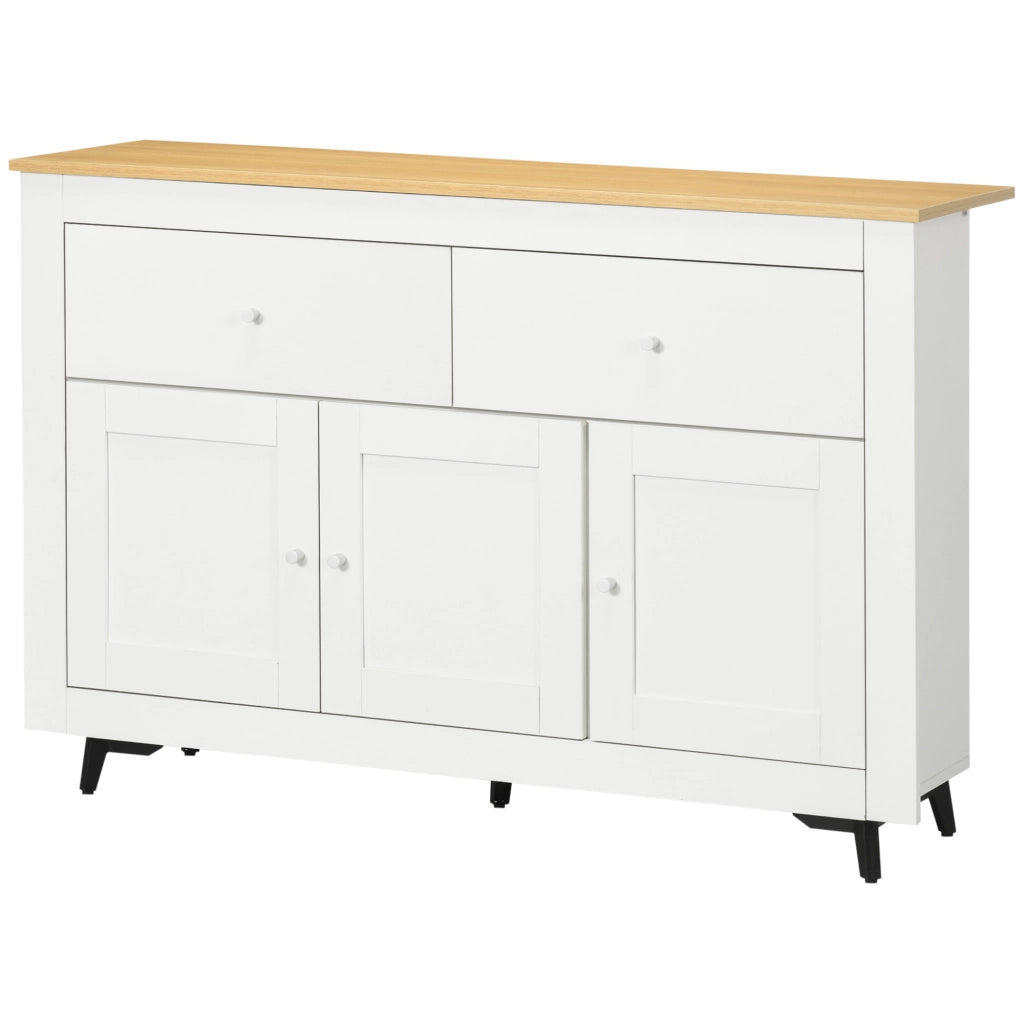 Buffet da cucina ¨C zephmum ¨C bianco, legno, 117x35x80 cm