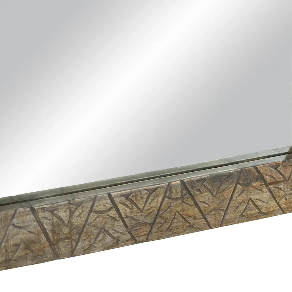 vidaXL Specchio da Bagno 50x2,5x70 cm in Legno Massello di Mango