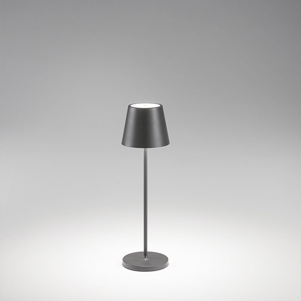 Lampada Tavolo Esterno Moderna Diva Alluminio Grigio Led 1,5W 3000K