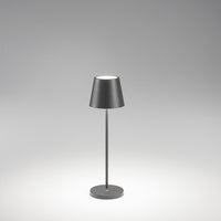 Lampada Tavolo Esterno Moderna Diva Alluminio Grigio Led 1,5W 3000K