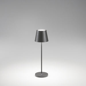 Lampada Tavolo Esterno Moderna Diva Alluminio Grigio Led 1,5W 3000K