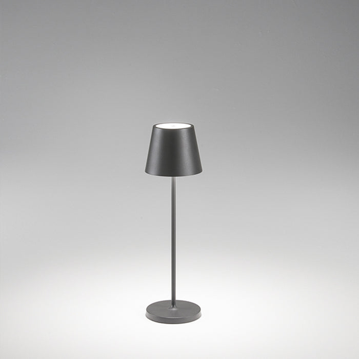 Lampada Tavolo Esterno Moderna Diva Alluminio Grigio Led 1,5W 3000K