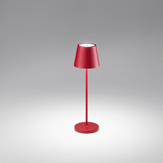 Lampada Tavolo Esterno Moderna Diva Alluminio Rosso Led 1,5W 3000K