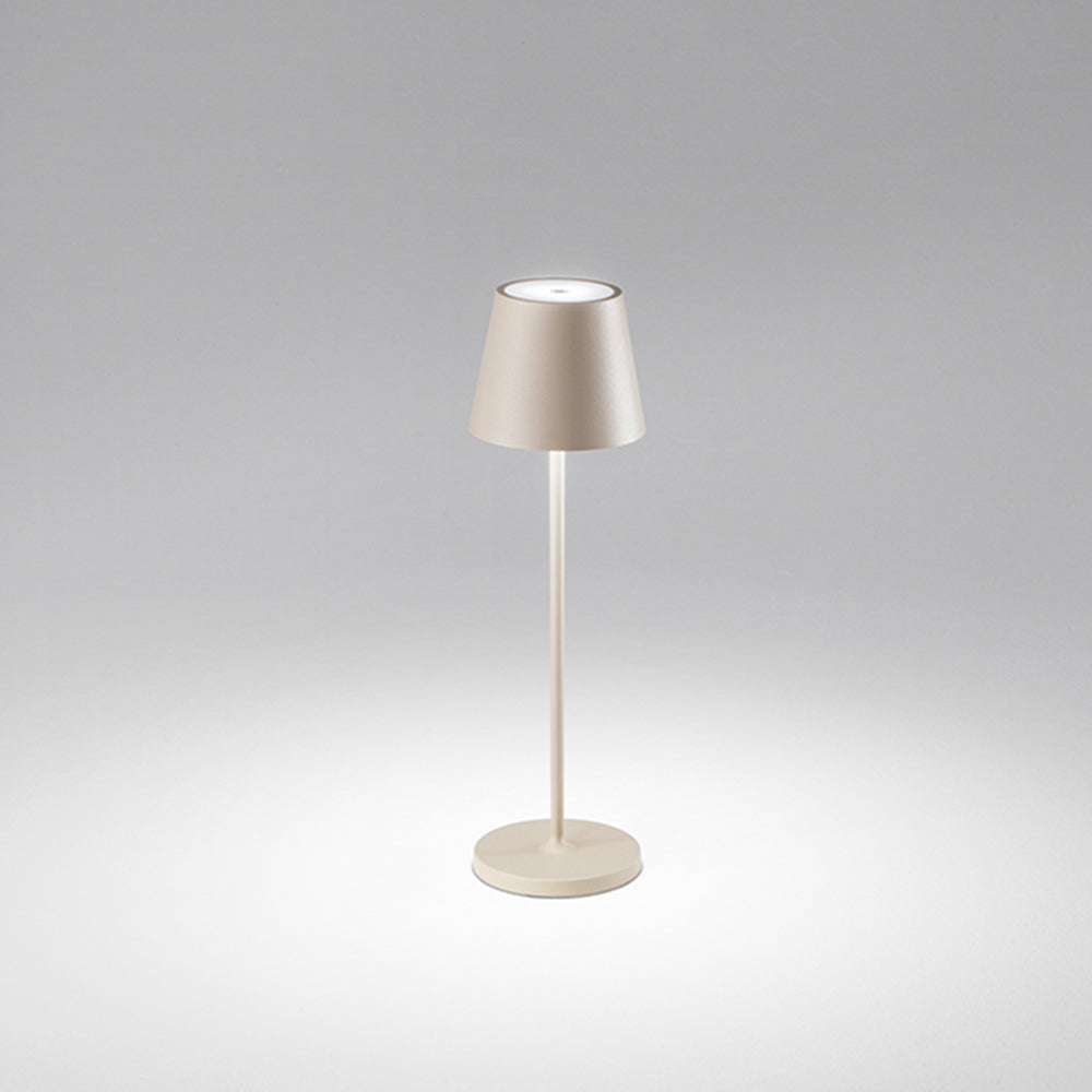 Lampada Tavolo Esterno Moderna Diva Alluminio Beige Led 1,5W 3000K