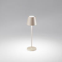 Lampada Tavolo Esterno Moderna Diva Alluminio Beige Led 1,5W 3000K