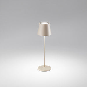 Lampada Tavolo Esterno Moderna Diva Alluminio Beige Led 1,5W 3000K