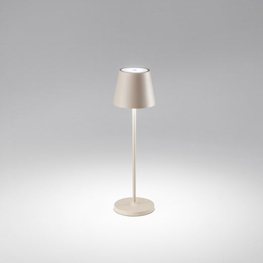 Lampada Tavolo Esterno Moderna Diva Alluminio Beige Led 1,5W 3000K
