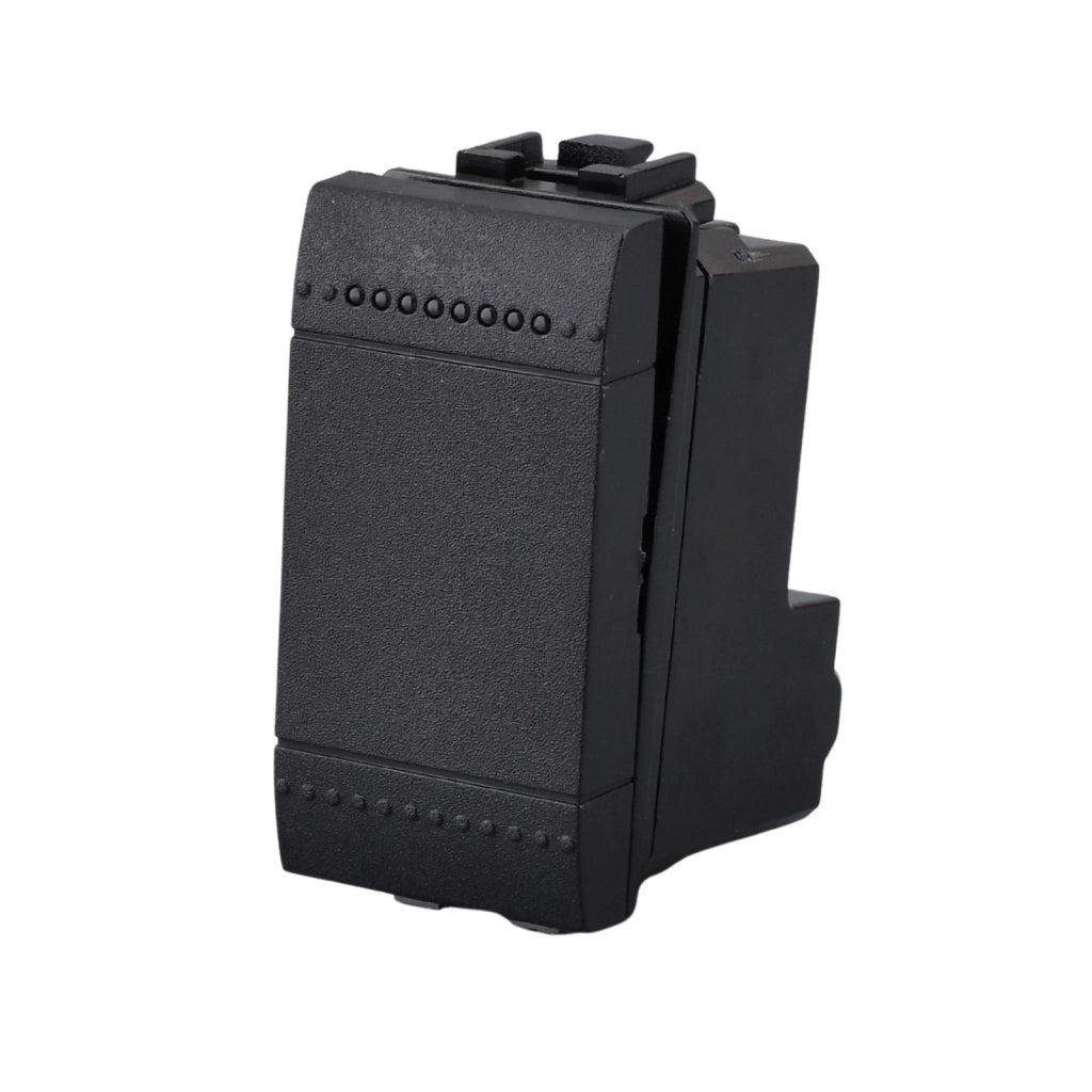 Deviatore 1P 16A 220V MBL Nero 1M Compatibile Bticino Living International BLN0801