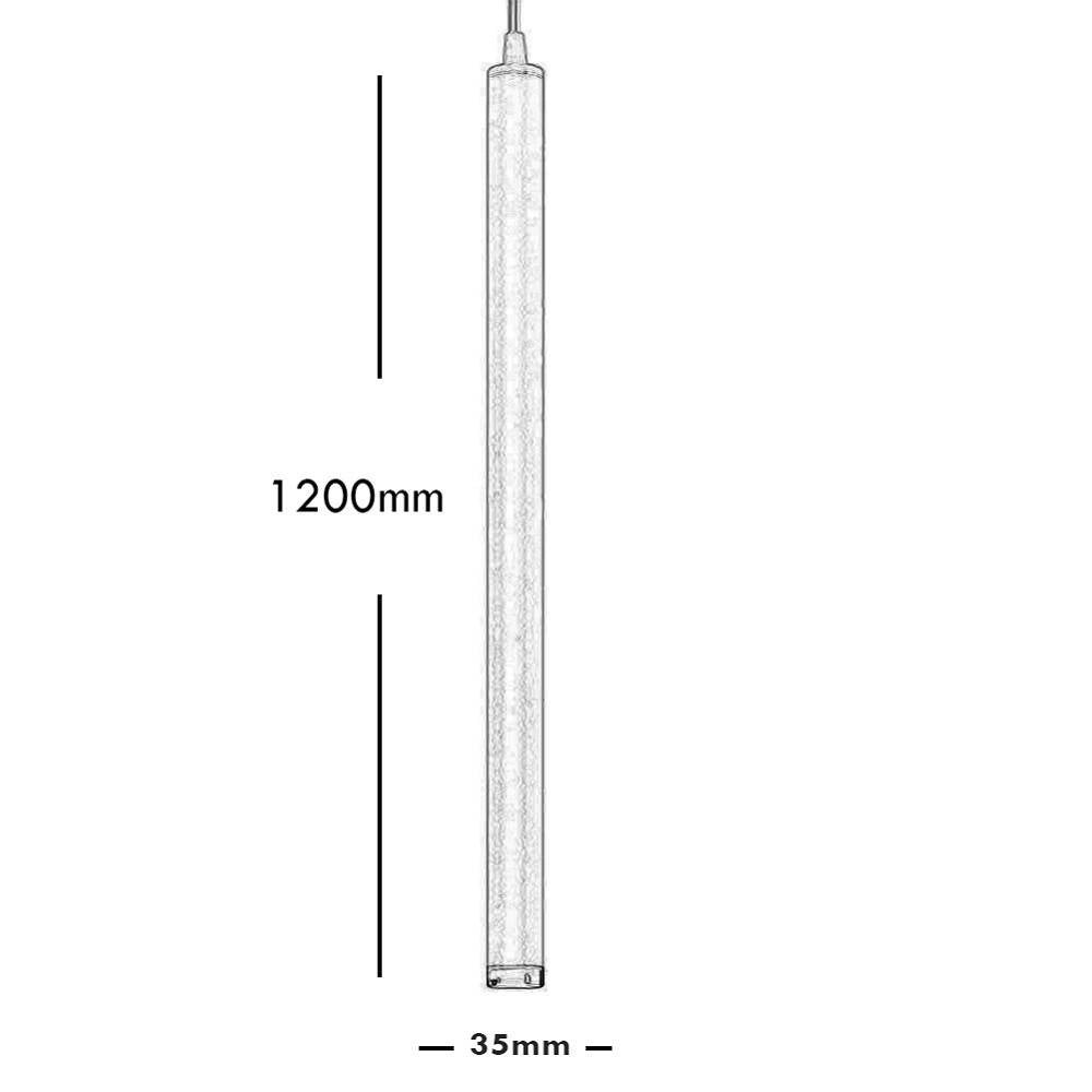 Trade Shop - Lampada Moderna Sospensione 120cm Slim Tondo Led 5watt Luce 3000k Cucina Pub Bar -