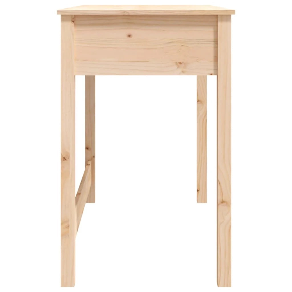 Scrivania postazione di lavoro scrivania per computer mobile da studio con cassetti 100 x 50 x 78 cm legno massello di pino marrone 02_0023459