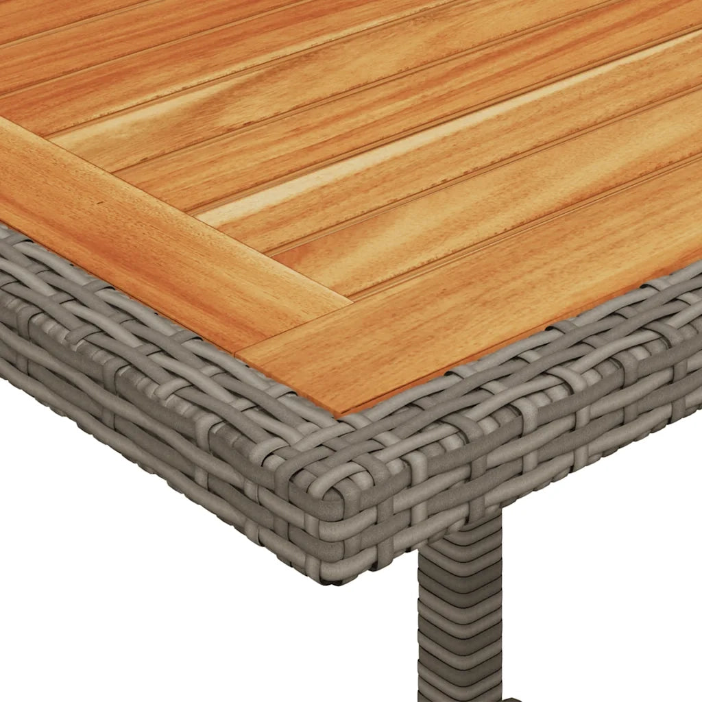 Set da BistrÃ² 3 pz con Cuscini Grigio in Polyrattan
