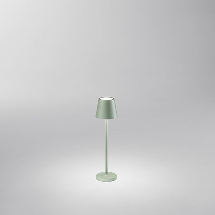 Lampada Tavolo Esterno Moderna Mini Diva Alluminio Verde Led 1,5W 3000K