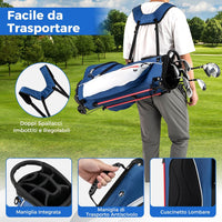 Set da Golf Completo con 9 Mazze e Sacca da Golf, Driver 460cc, da Uomo, Blu