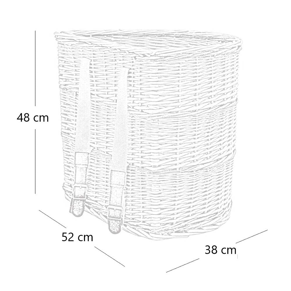 Cesto raccoglitore in vimini Gerla Big con tracolle 52 x 38 x h 48 cm