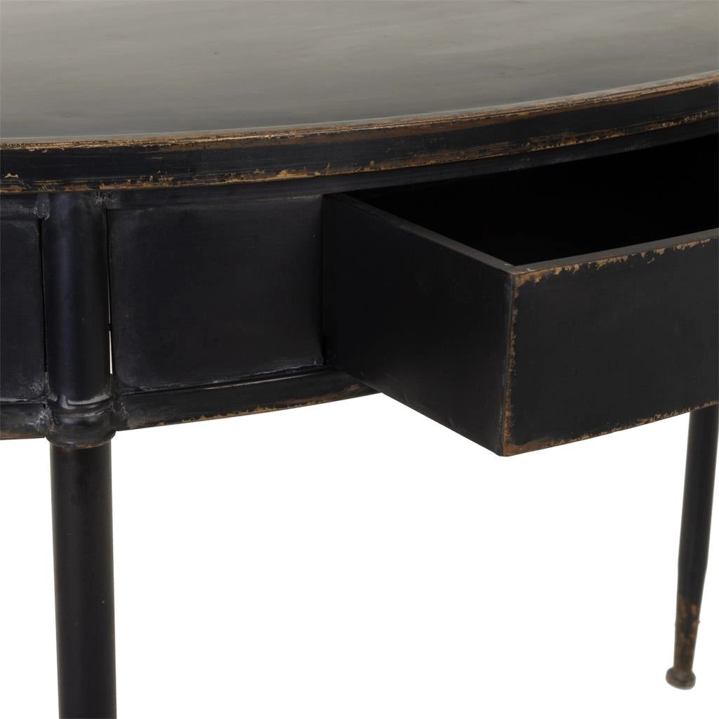 Mobile da ingresso in metallo nero 120x44x80h