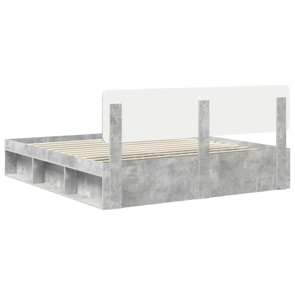 Struttura del letto Calcestruzzo 180 x 200 cm Pino massello 3412045