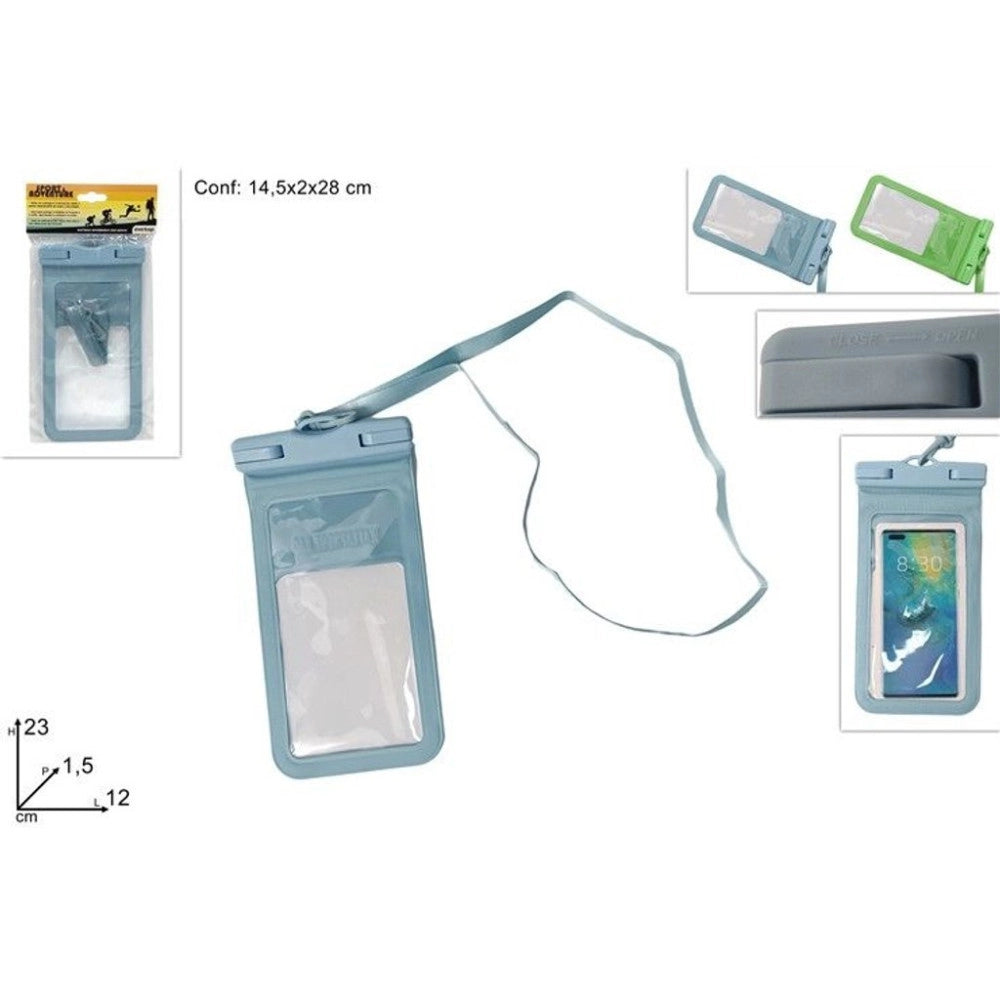 Trade Shop - Custodia Impermeabile Smartphone Mini Con Laccio – Cover Waterproof Compatta Per Mare E Piscina -