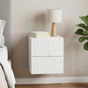 Mobiletto da notte a muro Bianco 34,5 x 33 x 40 cm 898805