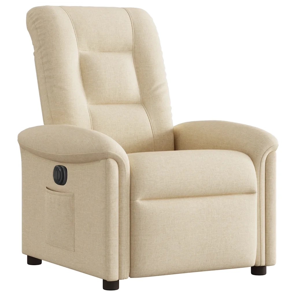 Poltrona Elettrica Reclinabile Crema in Tessuto 3303242