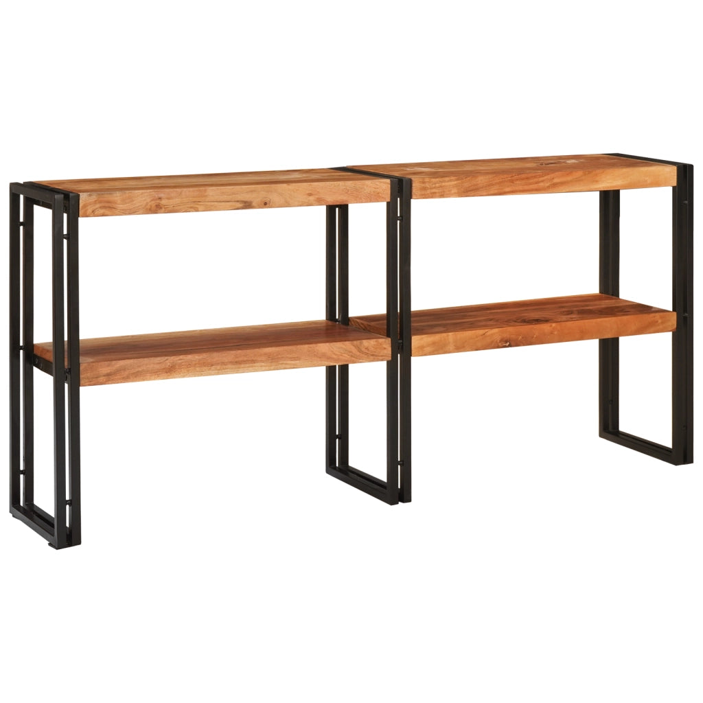 Tavolo consolle 160x33x75 cm acacia grezza solida