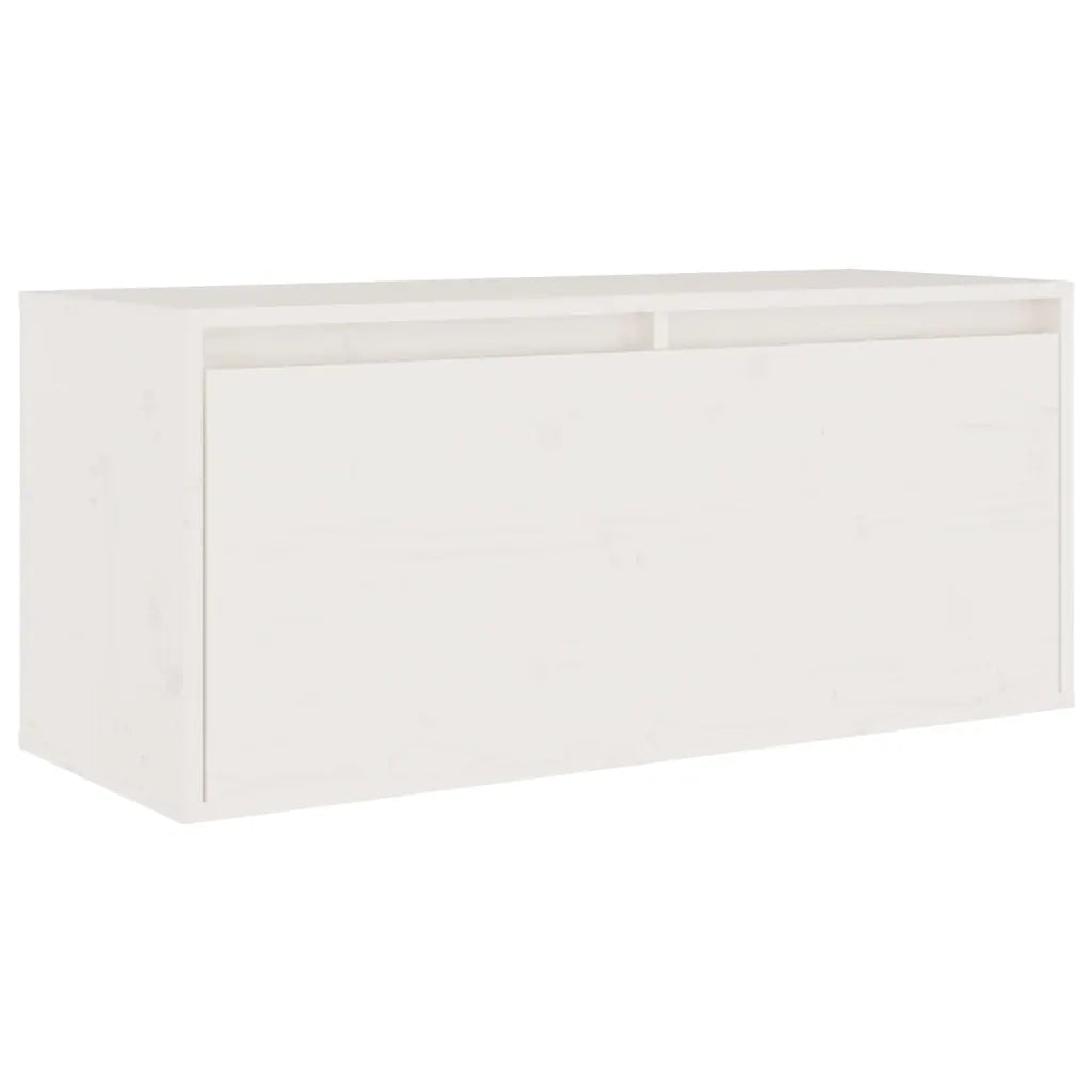 Mobili Porta TV 6 pz Bianchi in Legno Massello di Pino 3100235