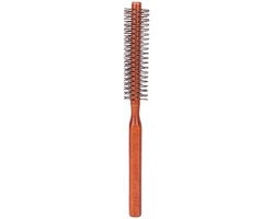 Spazzola per capelli rotolante a rulli con manico portatile - Mini rotolante circolare in legno - Utilizzabile per fònia - Unisex