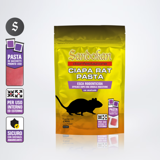 Combo contenitore " esca scura topi " + "chapa rat " pasta da 150 Gr.