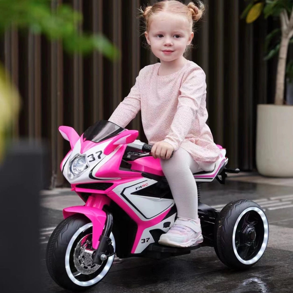Motocicletta Elettrica per Bambini ¨C zephmum ¨C Verde con Musica e Luci