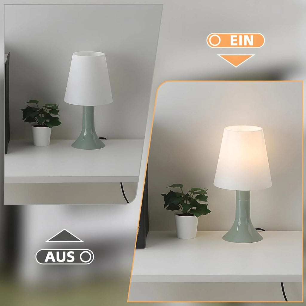 ZMH Lampada da tavolo con cavo set 2 pezzi E14 piccola per soggiorno comodino
