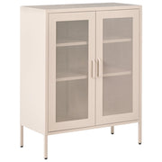Credenza da ufficio in acciaio in stile industriale moderno 2 ante e 3 ripiani beige chiaro moderno contemporaneo ufficio