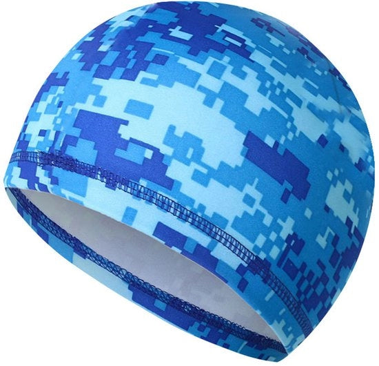 Due coppe di raffreddamento per casco, copertura per casco, uomo, donna, casco con doppia uscita, casco per bicicletta, casco per corsa in bicicletta, cintura per capo - blu