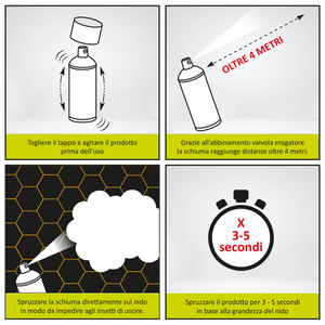 Insetticida Schiumogeno Vespe e Calabroni