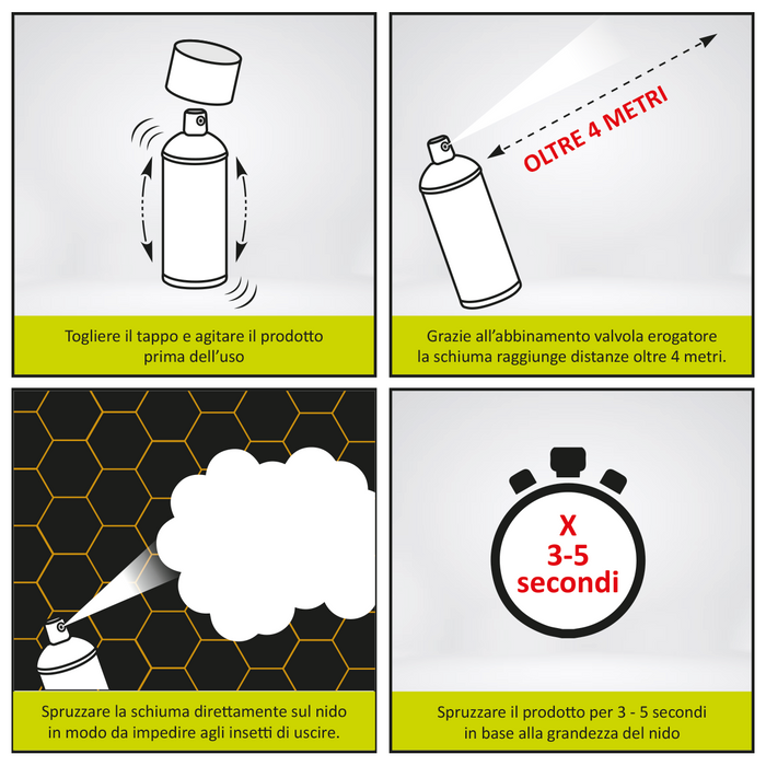 Insetticida Schiumogeno Vespe e Calabroni