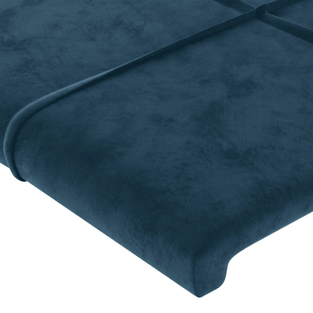 Testiera ad Orecchio Blu Scuro 103x16x118/128 cm in Velluto
