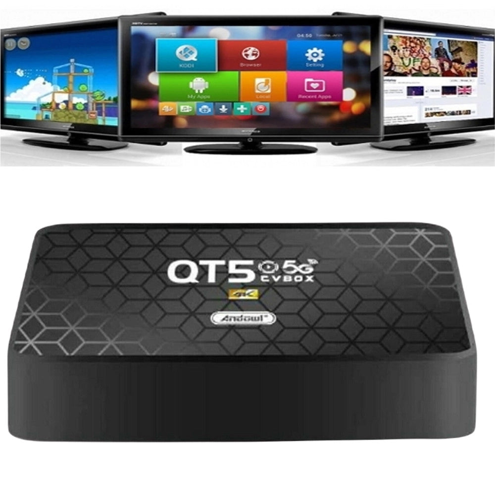 Trade Shop - Smart Tv Box Qt5 Wifi Hdmi Supporta 5g Risoluzione 4k Connettività Bluetooth Wifi -