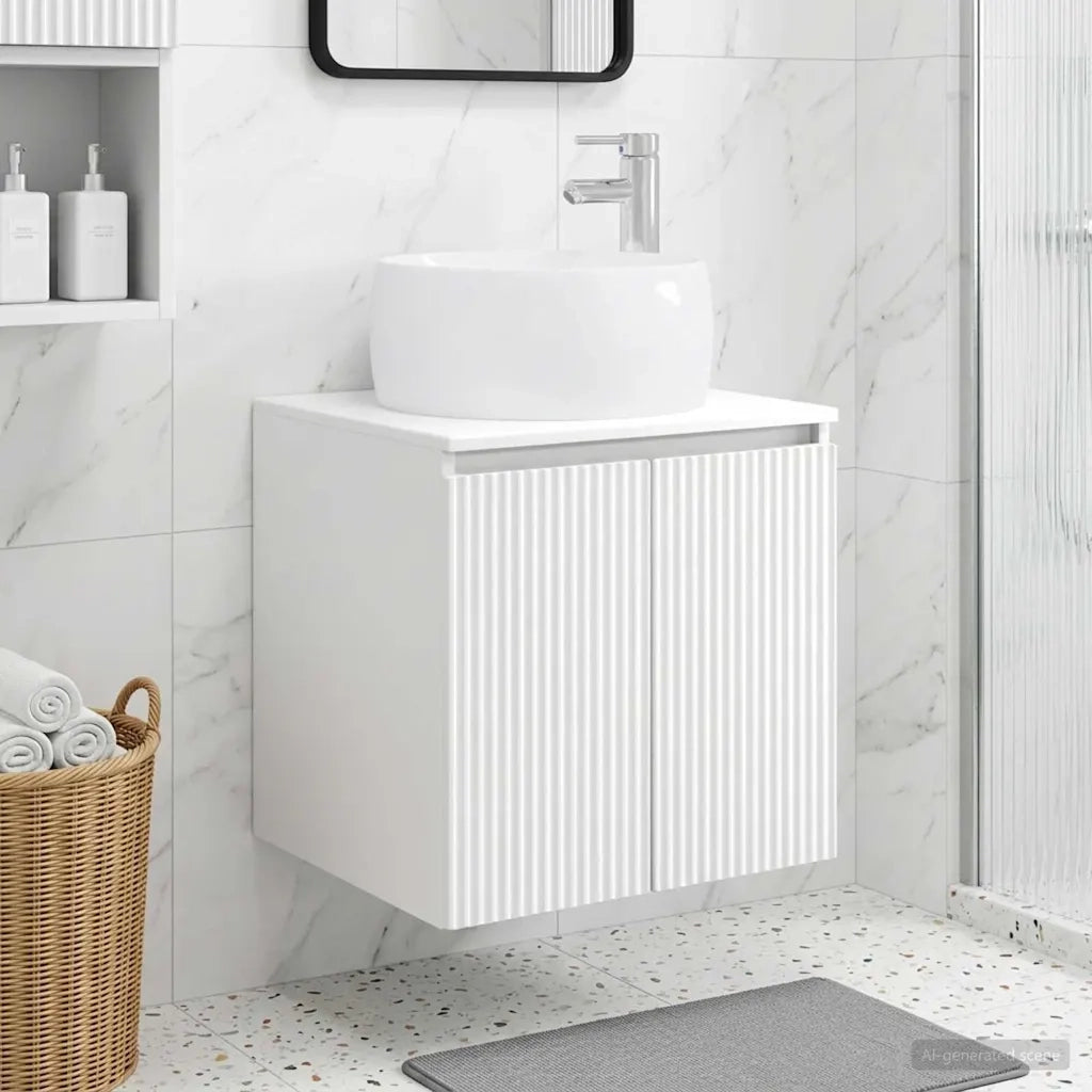Mobile Lavabo da Parete Bianco 49,5 x 44,5 x 66 cm