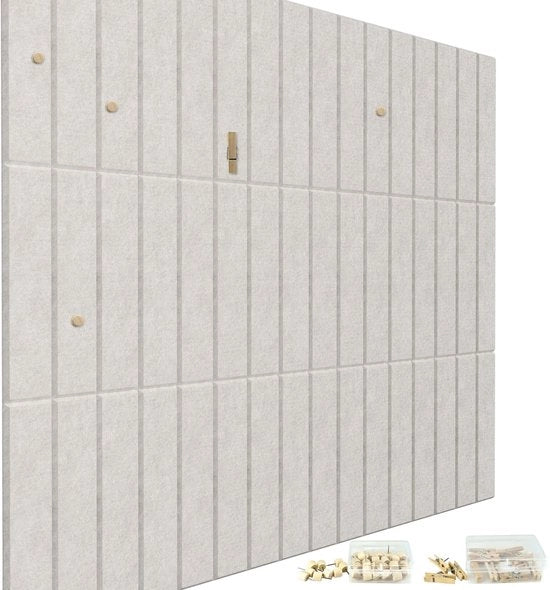 Prikbord in Velt con 50 punte, autofixante, decorativo, da 90 x 120 cm