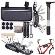 Kit 14 Attrezzi per Riparazione Bicicletta Multiuso Custodia Chiusura a Velcro